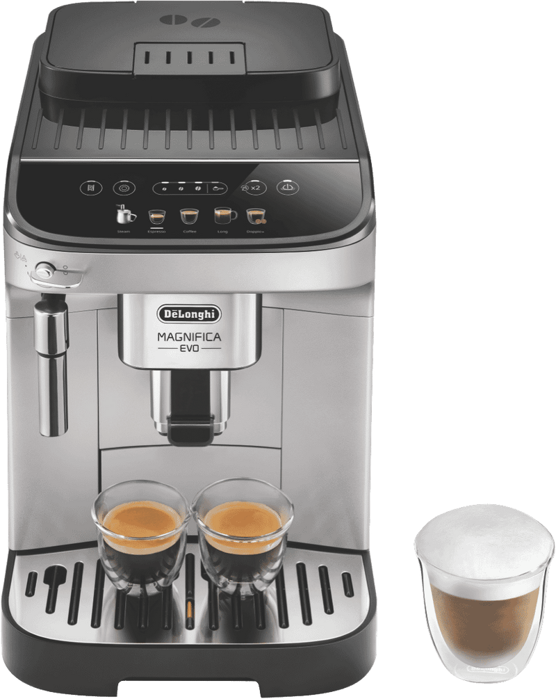 DeLonghi Magnifica Evo Fully Automatic Coffee Machine Silver Black