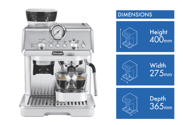 DeLonghi La Specialista Arte Manual Pump Coffee Machine White
