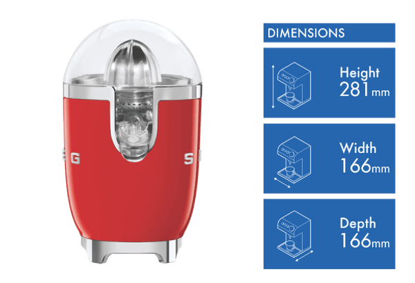 Smeg Citrus Juicer 50's Style Red