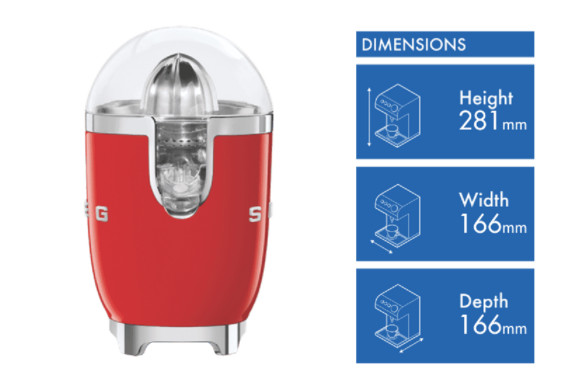 Smeg Citrus Juicer 50's Style Red
