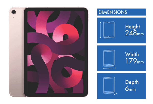 Apple iPad Air 10.9" (5th Gen) Wi-Fi + Cellular 64GB - Pink