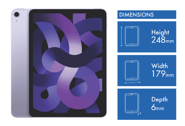 Apple iPad Air 10.9" (5th Gen) Wi-Fi + Cellular 256GB - Purple