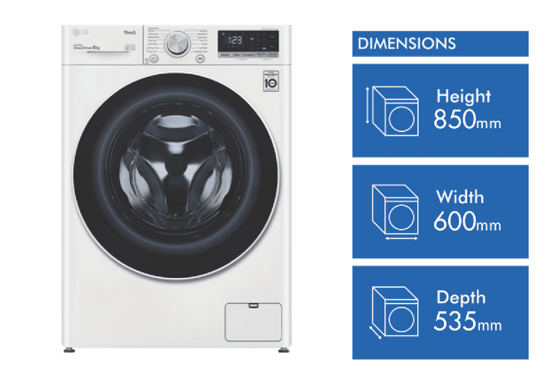 LG 8kg Front Load Washer