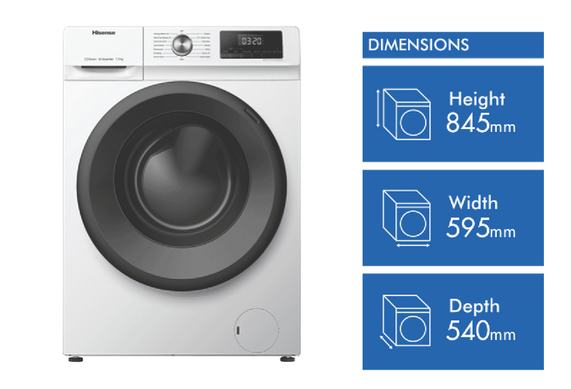 Hisense 7.5kg Front Load Washer