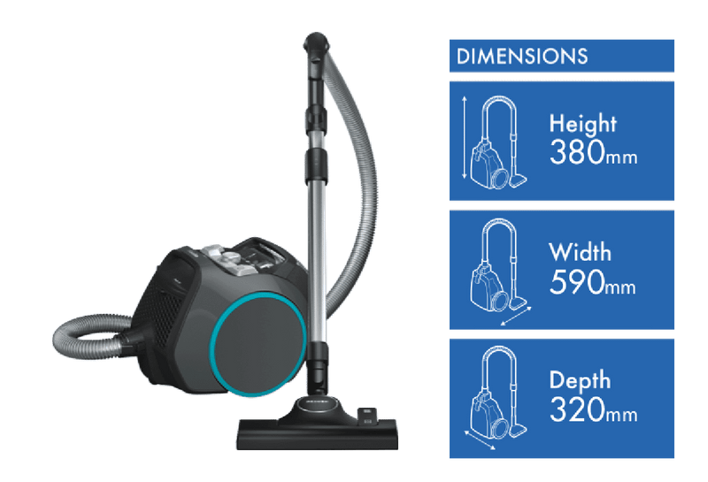 Miele Boost CX1 Bagless Vacuum Graphite Grey
