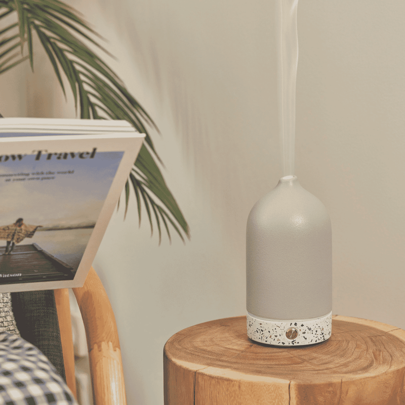Ellia Pure Aroma Diffuser Ceramic & Terrazzo- Grey
