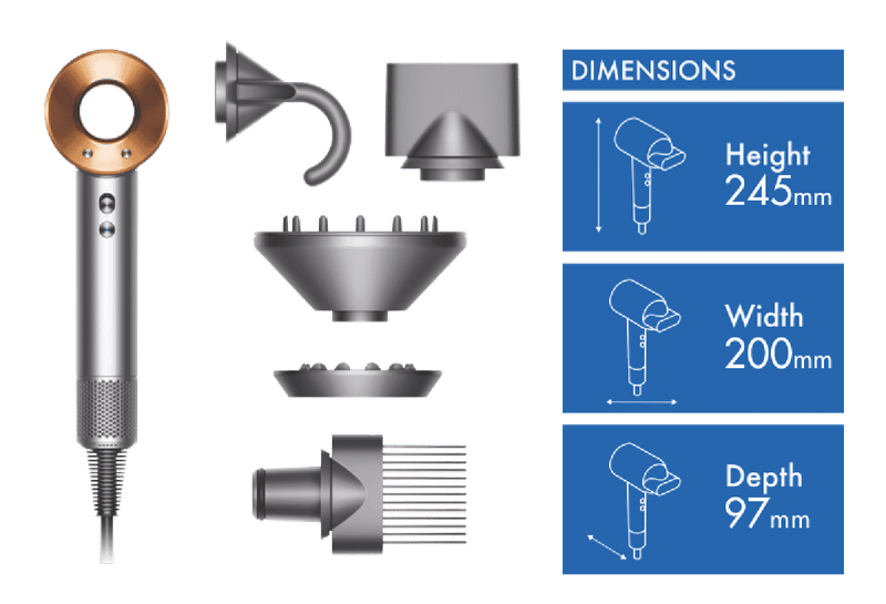 Dyson Supersonic Hair Dryer Nickel/Copper