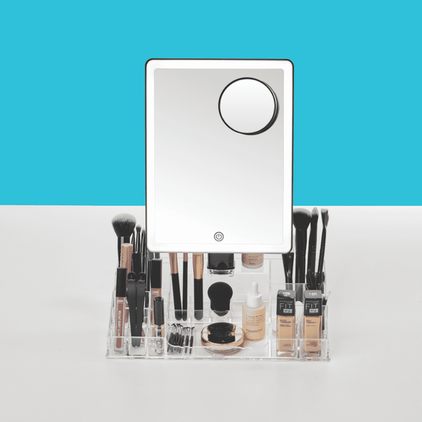 Homedics Radiance LED Beauty Mirror with Organiser Black