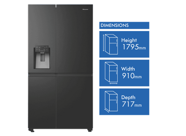 Hisense 632L Side By Side Refrigerator