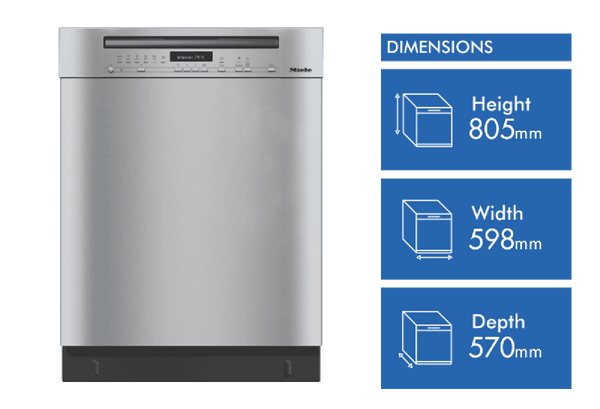 Miele PF Built Under Dishwasher Clean Steel