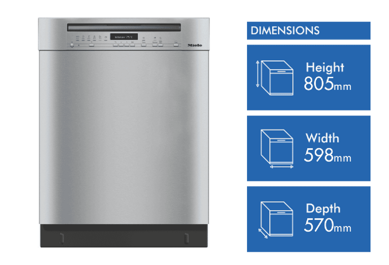 Miele PF Built Under Dishwasher Clean Steel