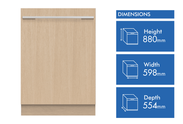 Fisher & Paykel 60cm Fully Integrated Integrated Dishwasher