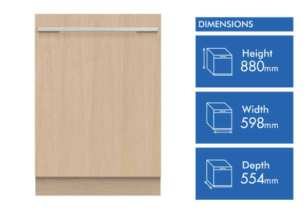 Fisher & Paykel 60cm Fully Integrated Integrated Dishwasher