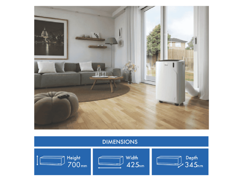 DeLonghi 2.6kW Portable Air Conditioner
