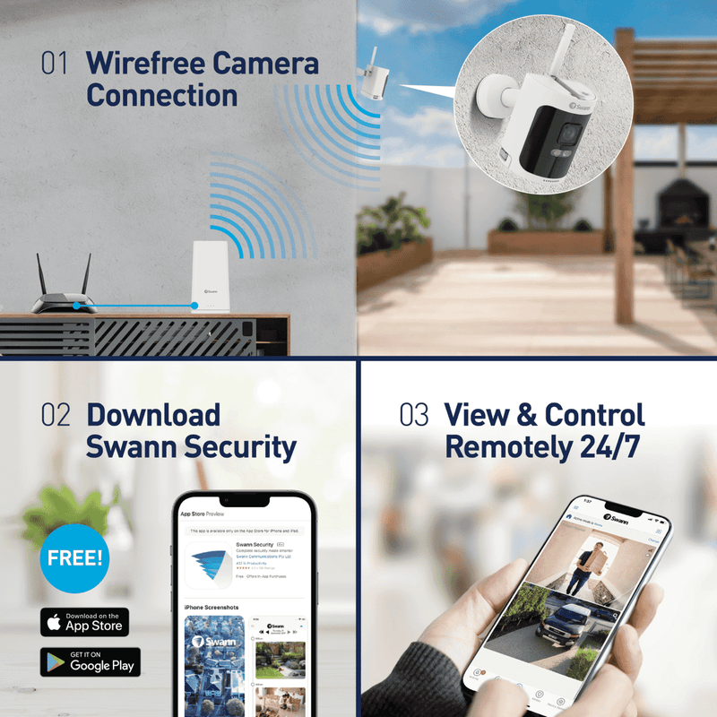 Swann 4 Camera 1TB 2K UltraHD Wireless Security System