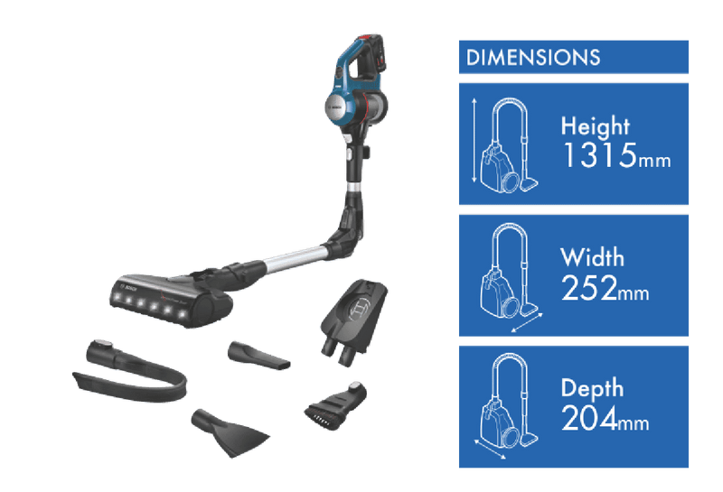 Bosch Unlimited 7 Cordless Vacuum Blue