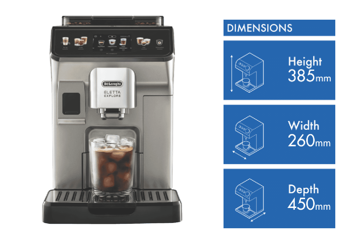 DeLonghi Eletta Explore Wifi Connect Titan Coffee Machine