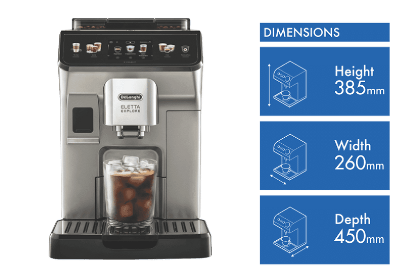 DeLonghi Eletta Explore Wifi Connect Titan Coffee Machine