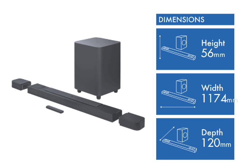 JBL Bar800 5.1.2 720W True Atmos Soundbar