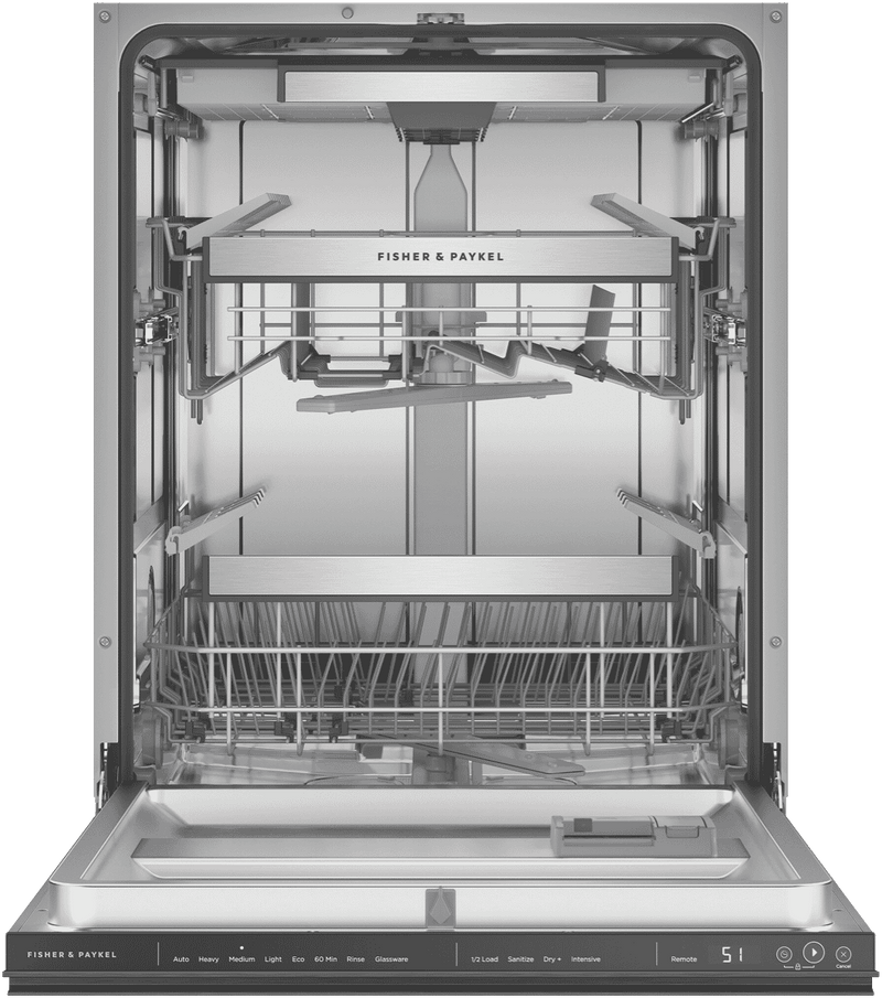 Fisher & Paykel Built-under Dishwasher, Black Glass