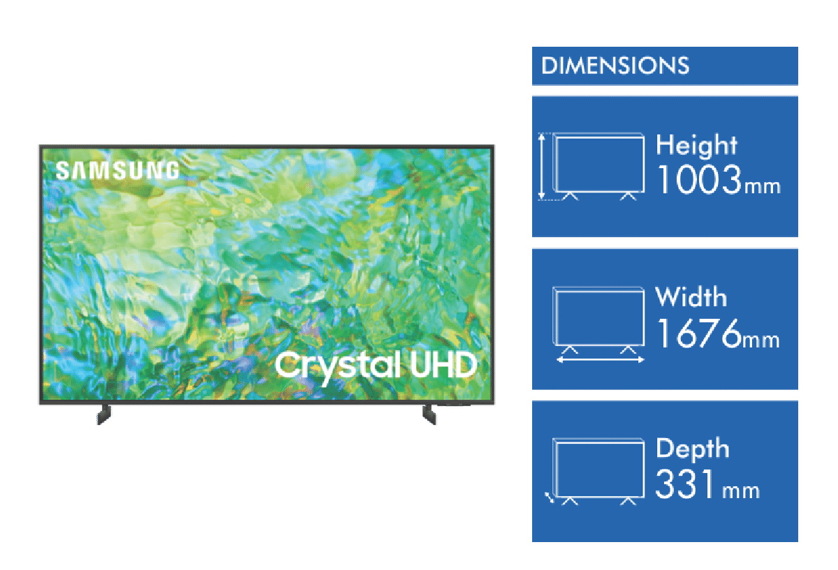 Samsung 75" CU8000 4K Crystal UHD Smart TV 23 - Layaway AU