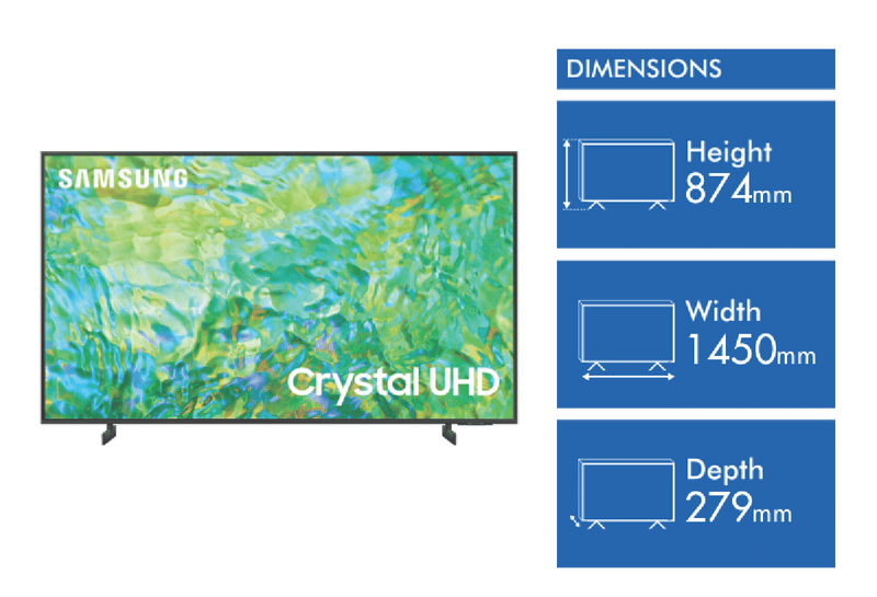 Samsung 65" CU8000 4K Crystal UHD Smart TV 23