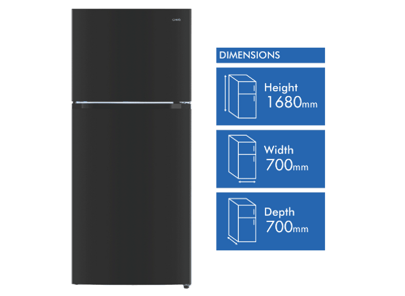 CHiQ 410L Top Mount Refrigerator