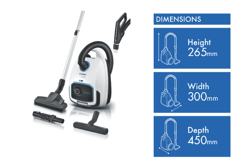 Bosch Series 6 ProHygienic Bagged Vacuum White