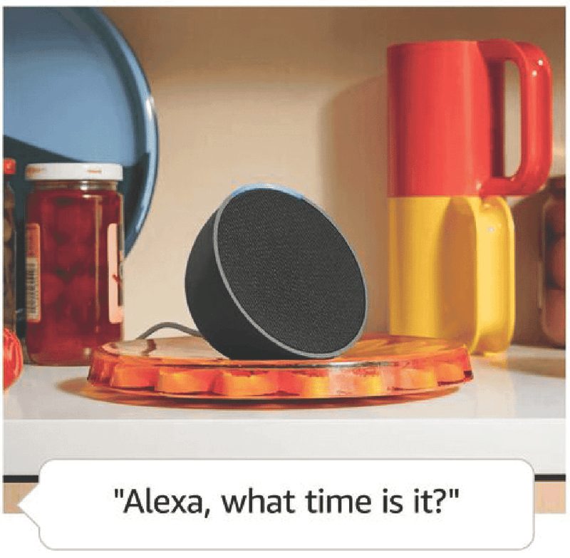 Amazon Pop Compact Smart Speaker with Alexa (Charcoal)