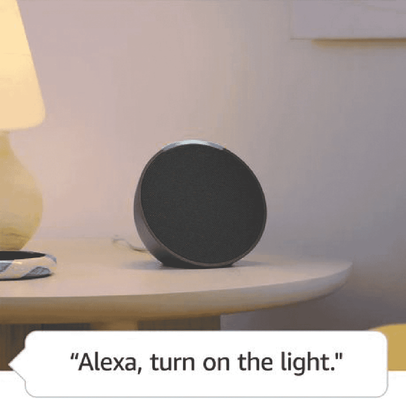 Amazon Pop Compact Smart Speaker with Alexa (Charcoal)