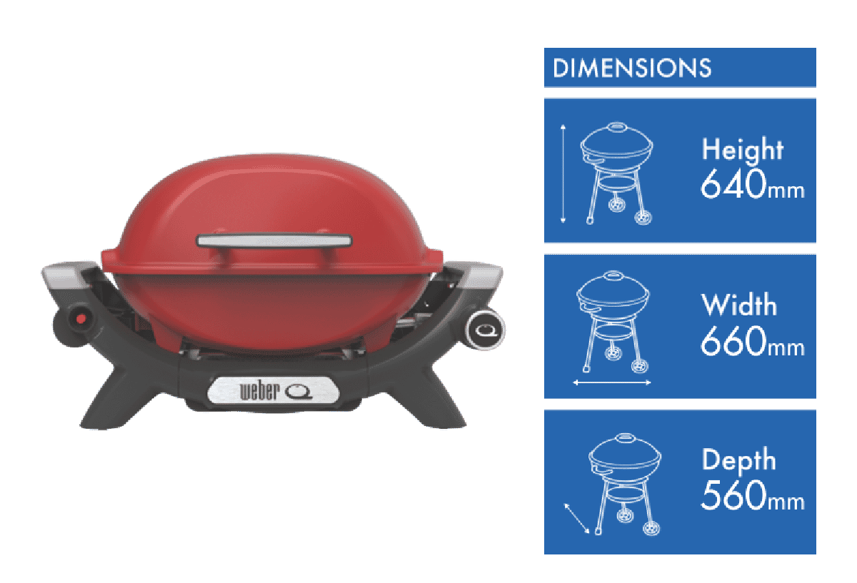 Weber Baby Q1000N LP Flame Red - Layaway AU