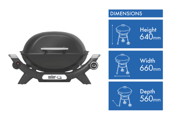 Weber Baby Q1000N LP Midnight Black