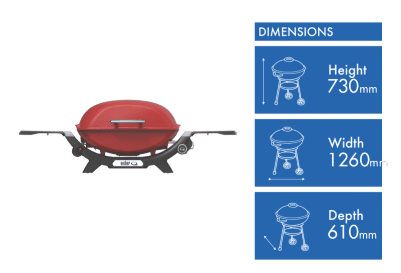 Weber Q 2000N LP Flame Red