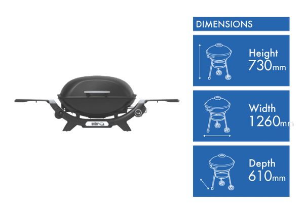 Weber Q 2000N LP Midnight Black