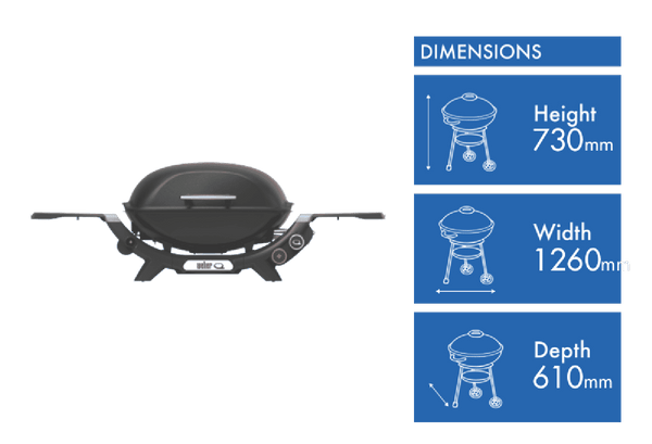 Weber Q 2600N+ LP Midnight Black