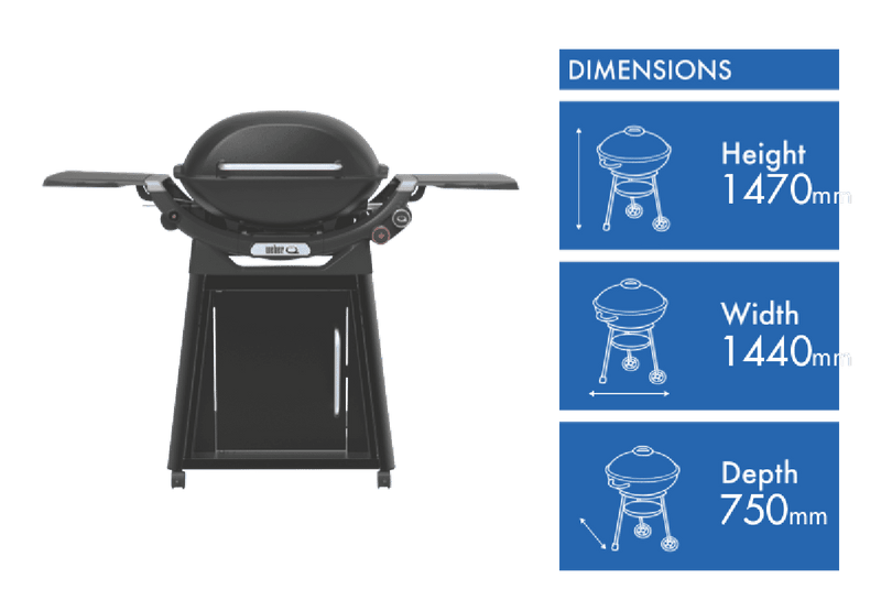 Weber Family Q 3100N+ LP Midnight Black