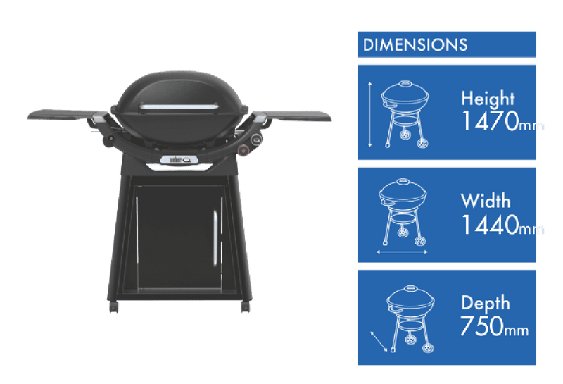 Weber Family Q 3100N+ LP Midnight Black