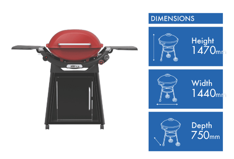 Weber Family Q 3100+ LP Flame Red