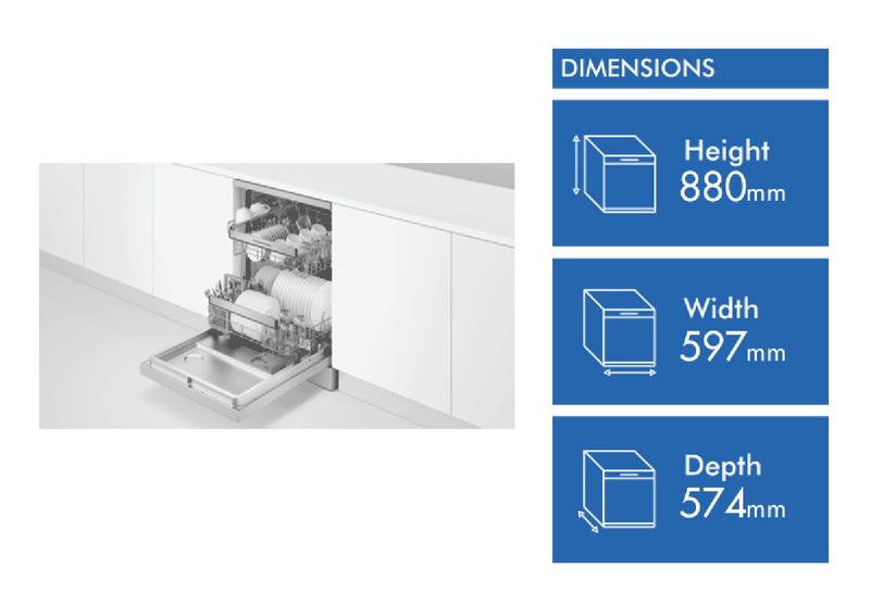Fisher & Paykel Built Under Dishwasher Silver