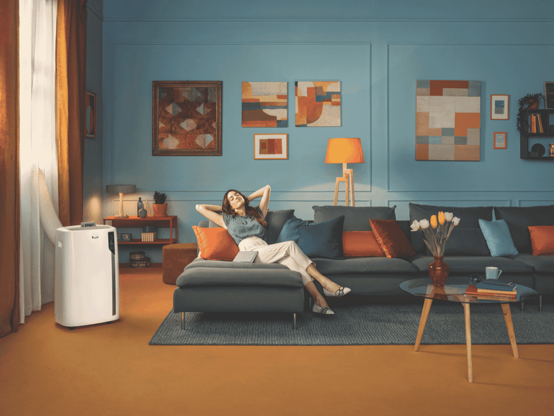 De'Longhi Pinguino Care4Me PACEL112CSTWIFI, Portable Air Conditioner 2.9 Kw, MyEcoRealFeel Technology, Natural Gas R290, Energy Class A+, Dehumidification 41L/24H, App and Voice Control, White