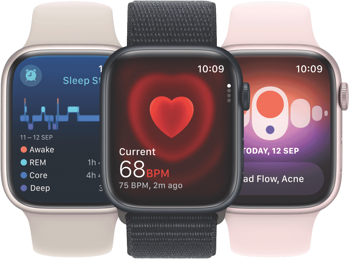 Apple Watch Series 9 GPS 41mm Starlight Aluminium Case with Starlight Sport Band - S/M - Layaway AU