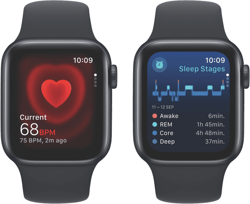Apple Watch SE GPS 40mm Midnight Aluminium Case with Midnight Sport Band - S/M