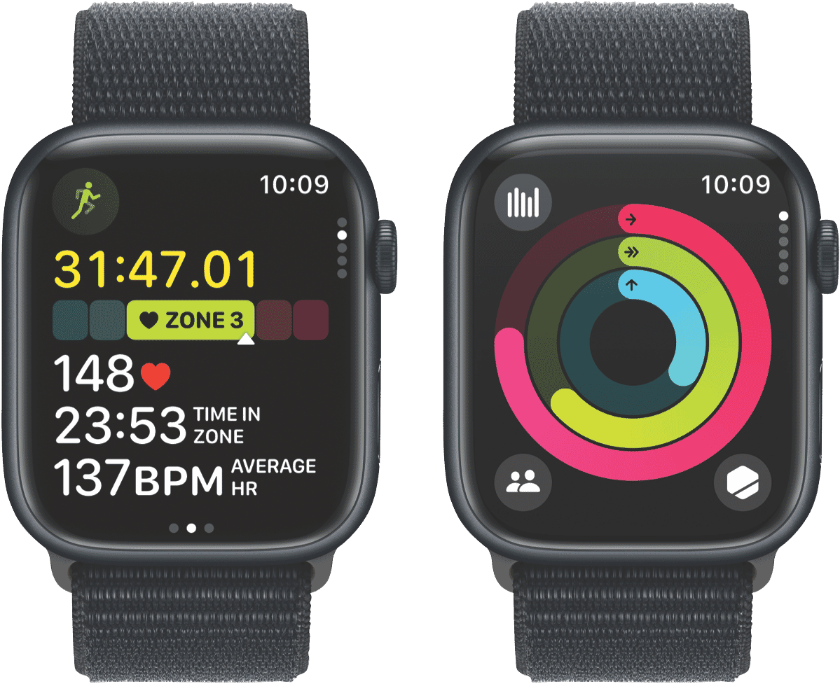 Apple Watch Series 9 GPS 45mm Midnight Aluminium Case with Midnight Sport Loop - Layaway AU