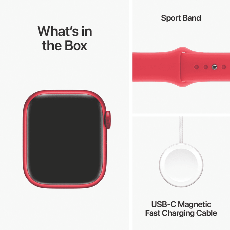 Apple Watch Series9 GPS + Cellular 41mm (PRODUCT)RED Aluminium Case with (PRODUCT)RED Sport Band - S/M