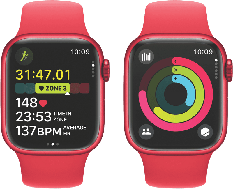 Apple Watch Series9 GPS + Cellular 41mm (PRODUCT)RED Aluminium Case with (PRODUCT)RED Sport Band - S/M