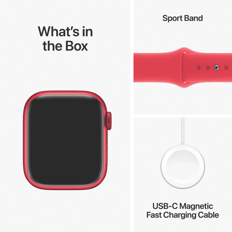 Apple Watch Series 9 GPS 41mm (PRODUCT)RED Aluminium Case with (PRODUCT)RED Sport Band - M/L