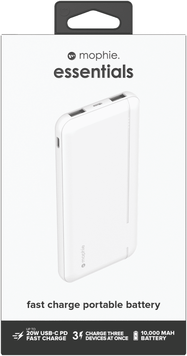Mophie Essential PowerStation 10K PD 20W-2A1C White