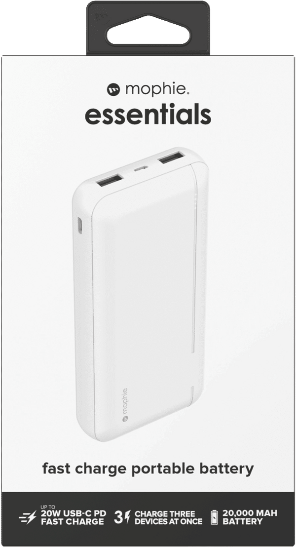 Mophie Essential PowerStation 20K PD 20W-2A1C White