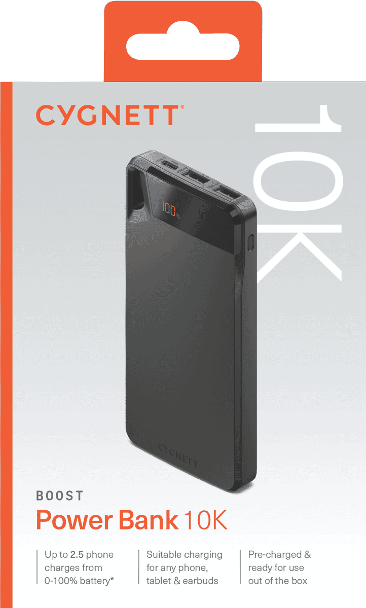 Cygnett Boost 10000mAh Powerbank - Black