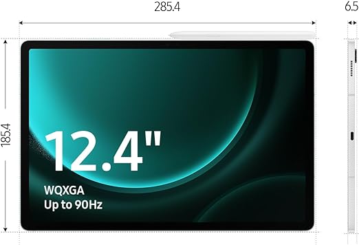 Samsung Galaxy Tab S9 FE Wifi Tablet 128GB Storage, Smooth Display, Long Lasting Battery, Included S Pen, Water and Dust Resistance, 2023, Grey